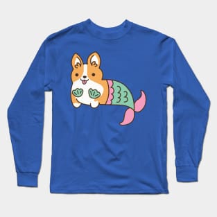 corgi mermaid Long Sleeve T-Shirt